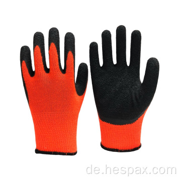 Hespax Mechanic 10g Crinckle Latex beschichtete Arbeit Handschuhe